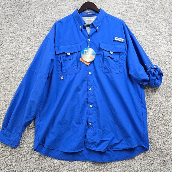Columbia Bahama Shirt Men XL Button Omni Shade PFG Vented Fishing UPF 50 New - Picture 1 of 12